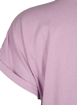 Kurzärmeliges T-Shirt aus einer Baumwollmischung, Lavender Mist, Packshot image number 3