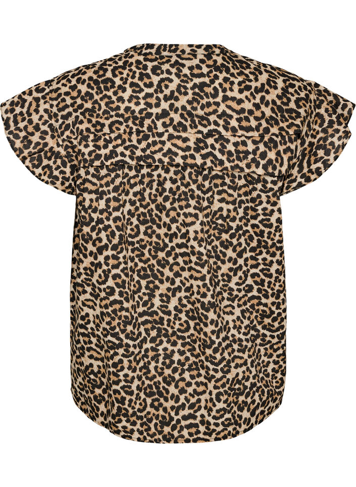 &Auml;rmellose Hemdbluse in A-Linie aus Baumwolle, Braun, Packshot image number 1