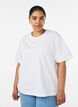 Kastiges T-Shirt aus Baumwolle, Wei&szlig;, Model image number 0