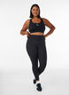 Trainingstights mit hoher Taille und Tasche im Bund, Schwarz, Model image number 0