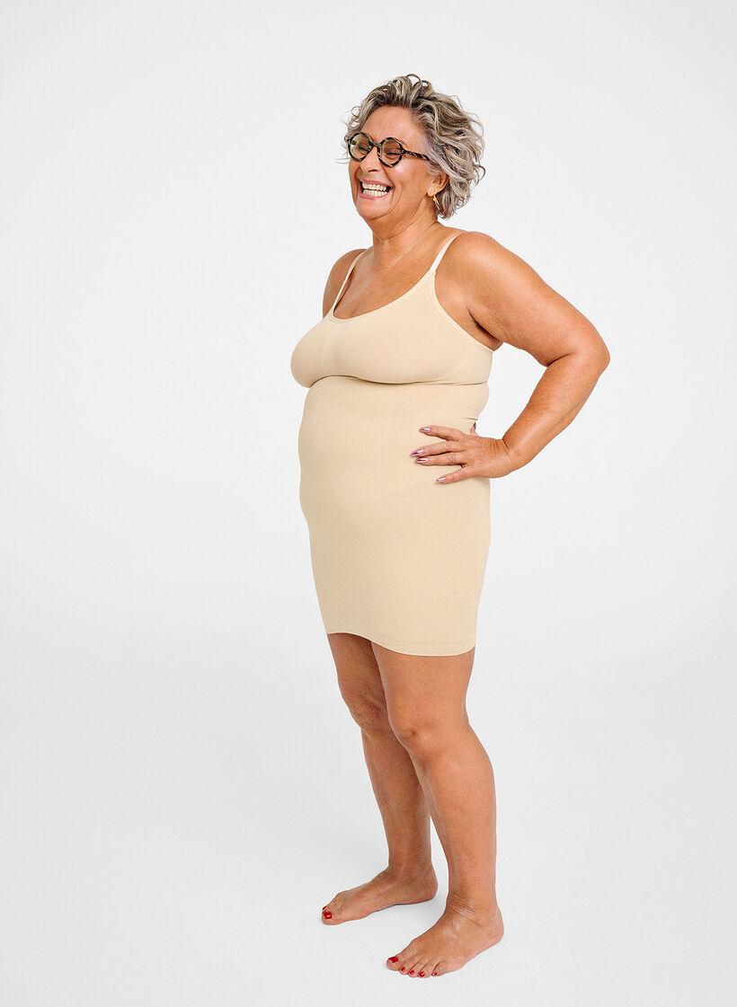 Shapewear Kleid mit breiten Tr&auml;gern., Beige, Image image number 1