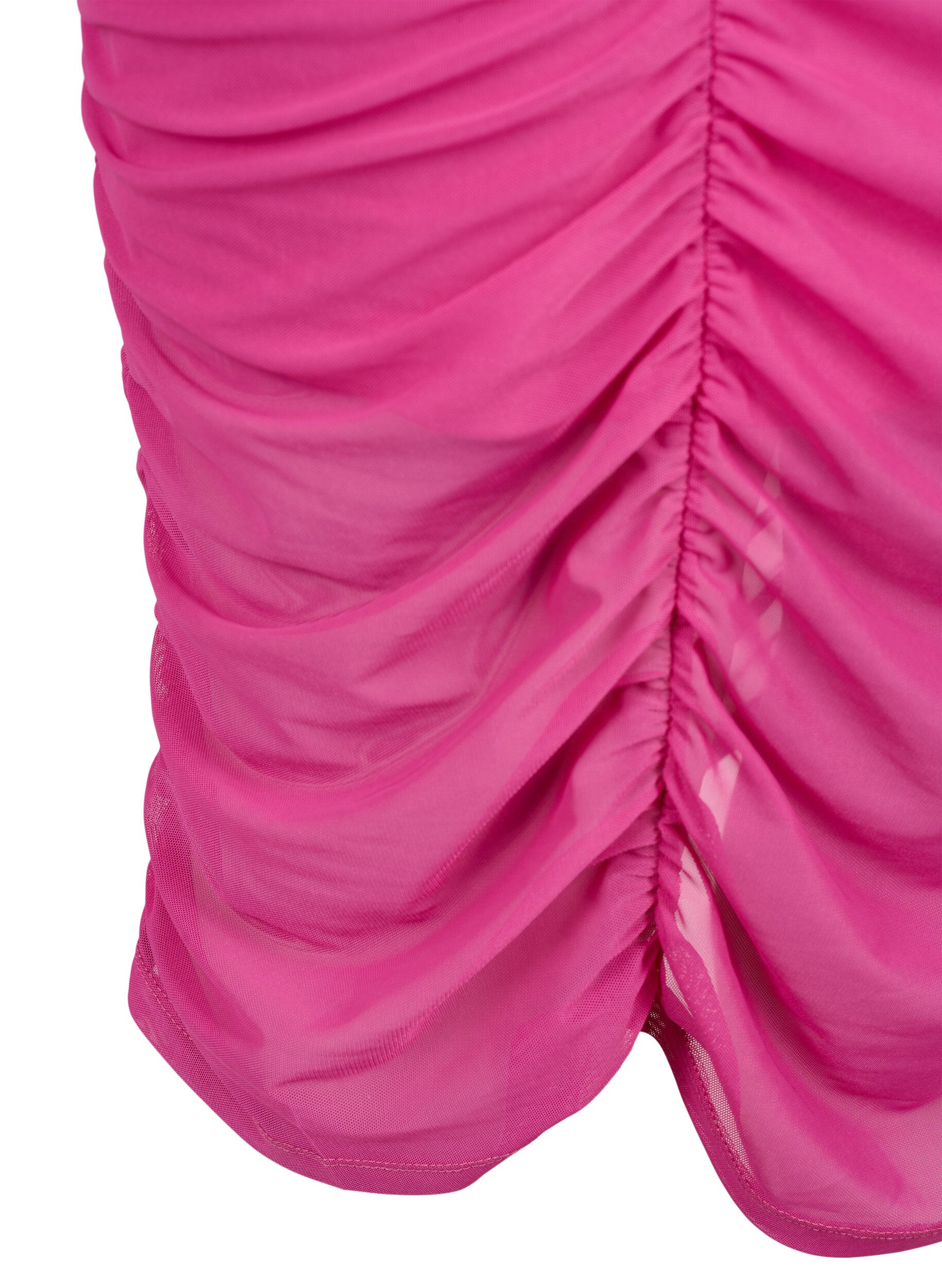 ZizziEng anliegendes Kleid mit Drapierungen, Fuchsia Red, Packshot image number 3