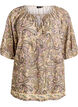 Bluse aus Viskose mit Paisley-Muster und Bindeband, Gelb, Packshot image number 0