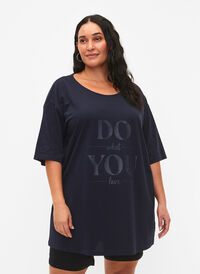 Overssize Baumwoll-T-Shirt mit Print	, Night Sky DO, Model