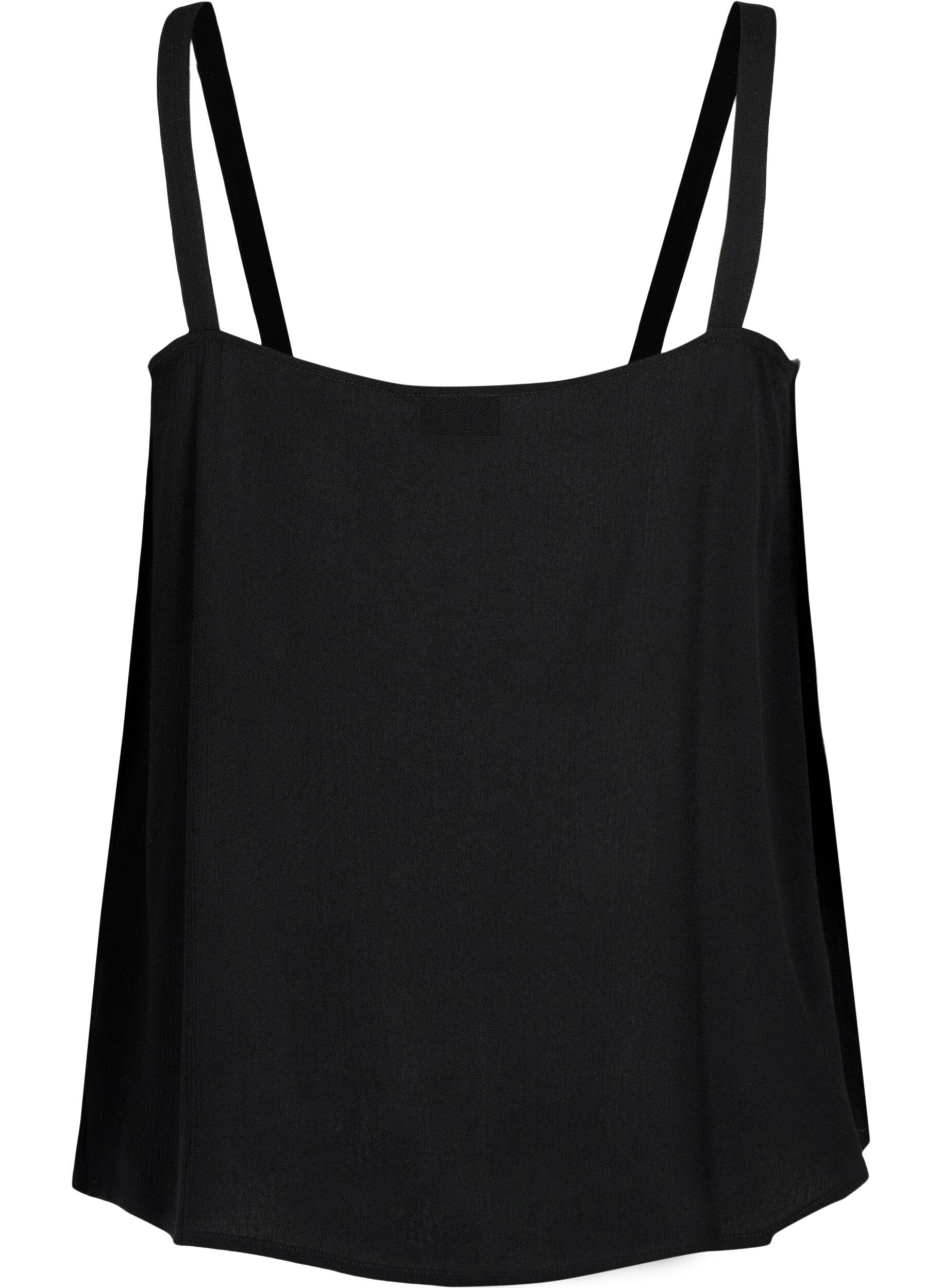 Zizzi&Auml;rmelloses Top aus Viskose, Black, Packshot image number 1