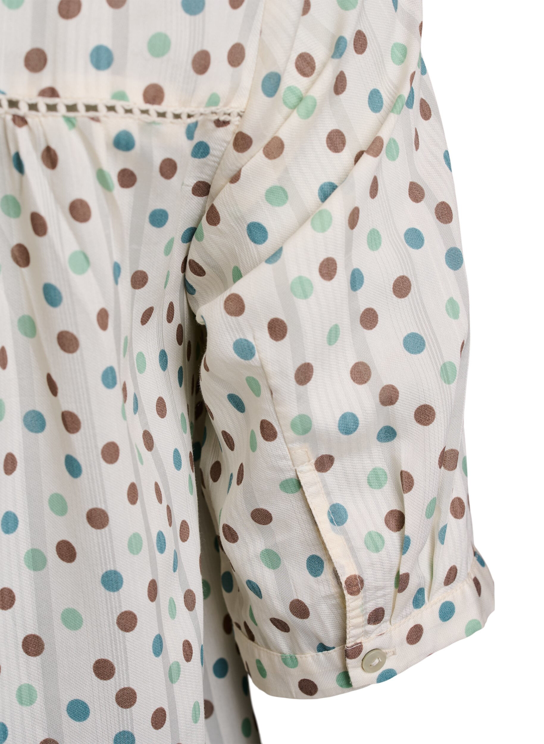 ZizziKurzes Viskosekleid mit Spitzenbesatz und A-Linien-Schnitt, Wei&szlig;, Packshot image number 3