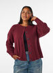 Rippenstrick Strickjacke mit Kn&ouml;pfen, Rot, Model image number 0