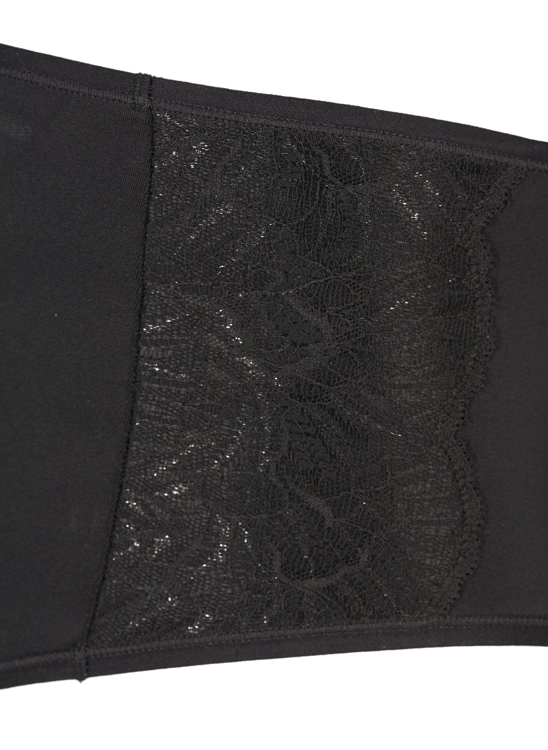 Zizzi2-pack Unterhose mit normaler Taille, Schwarz, Packshot image number 2