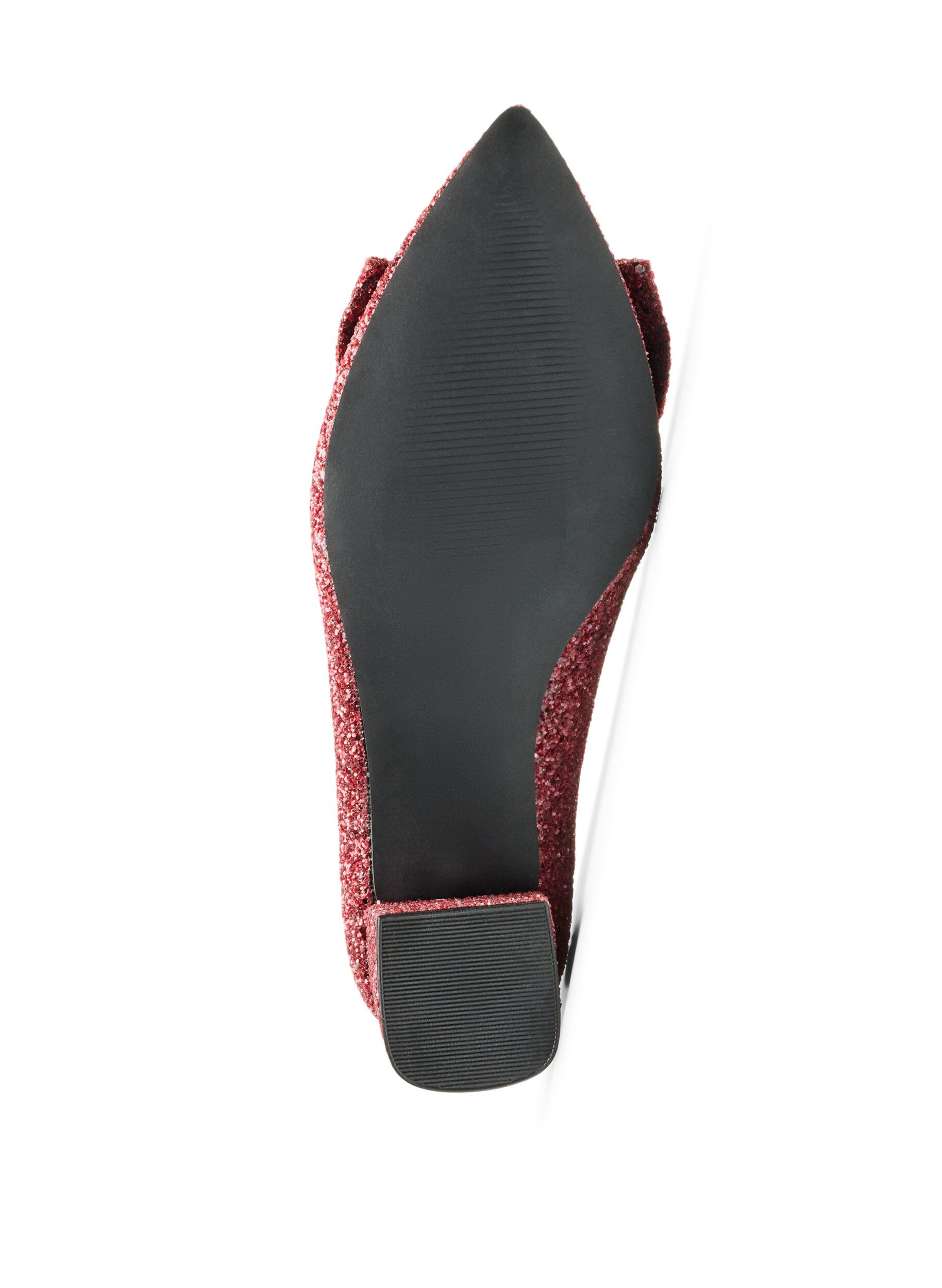 ZizziGlitzer-Pumps mit Schleife, Rot, Packshot image number 4