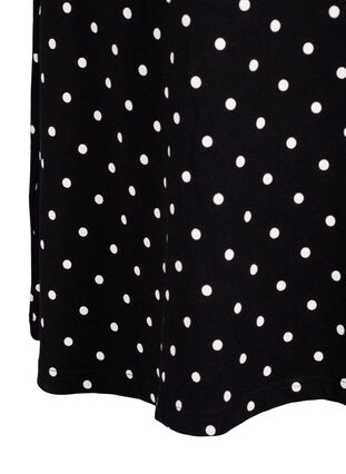 Baumwollkleid mit kurzen Ärmeln und Punkten, Black w. White Dot, Packshot image number 3