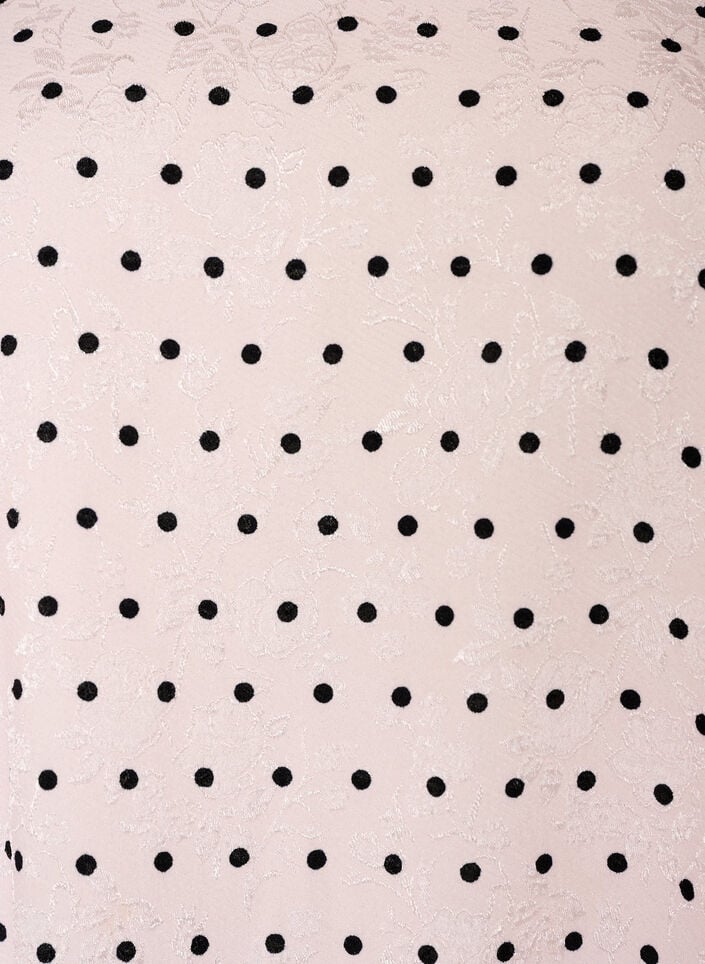 A-Linien-Kleid mit Polka Dots und Ballon&auml;rmeln, Pink, Packshot image number 2