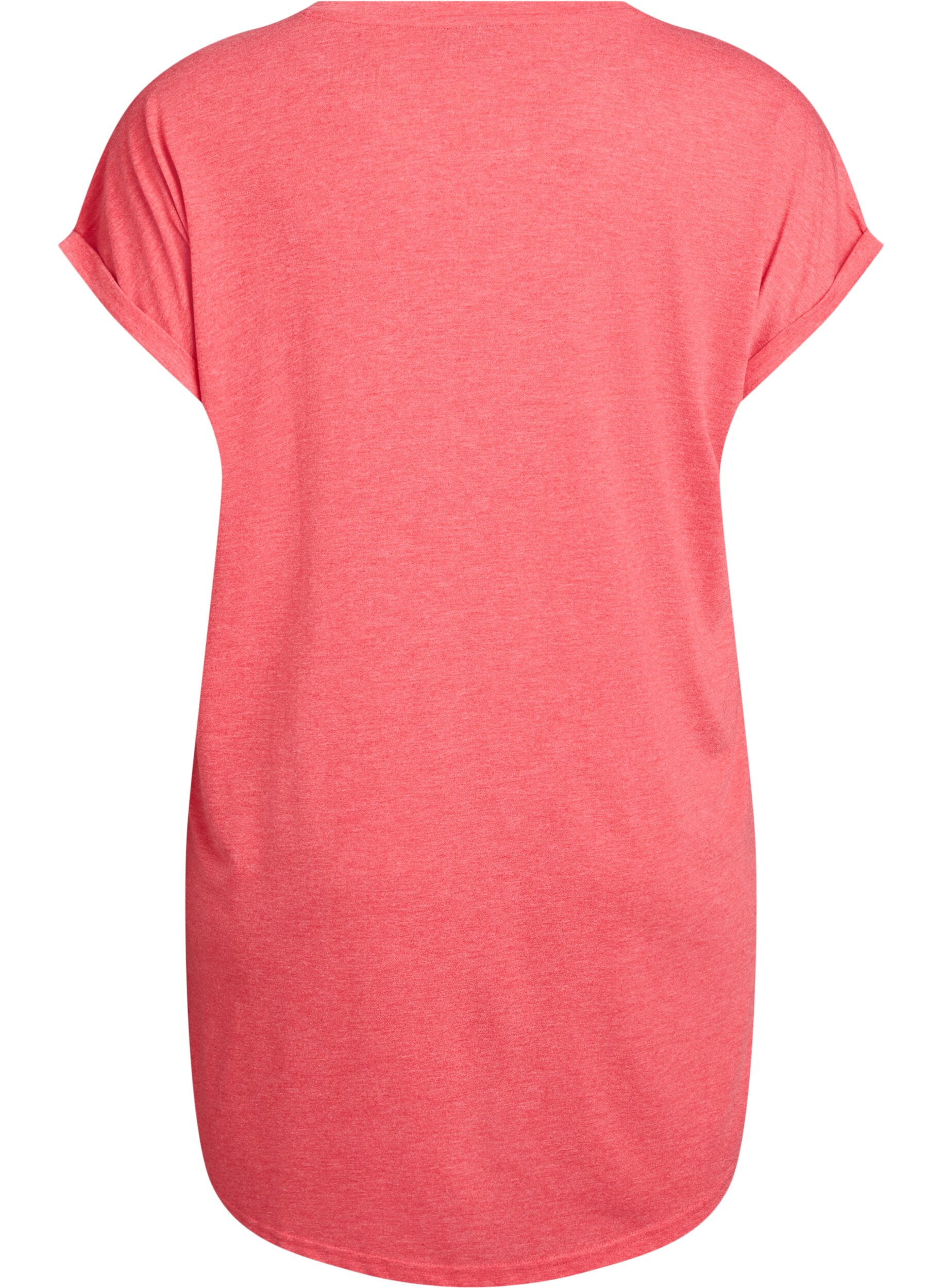 ZizziKurz&auml;rmliges Nachthemd mit Textdruck, Rot, Packshot image number 1