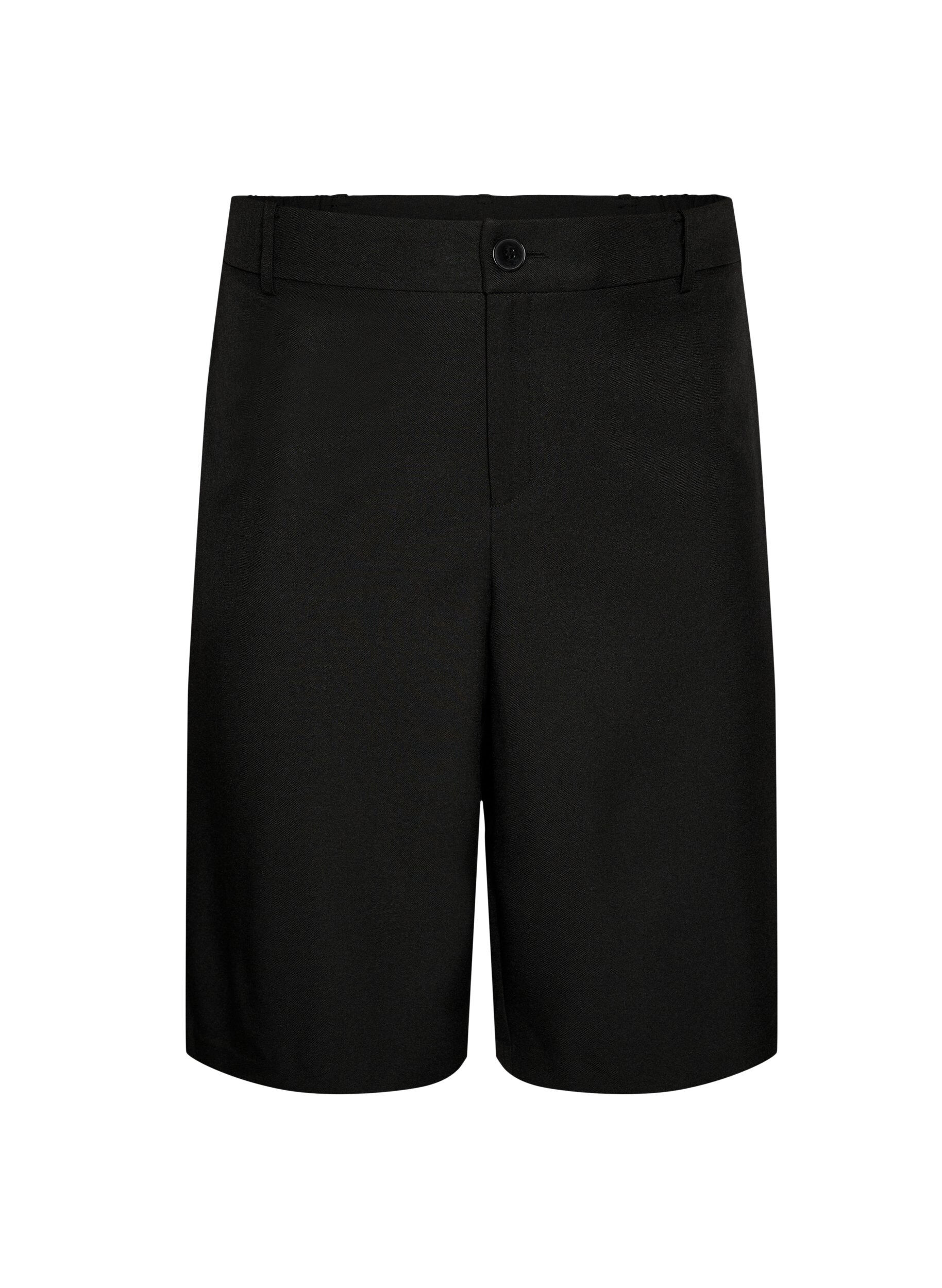 ZizziLockere Bermudashorts mit hoher Taille, Schwarz, Packshot image number 0