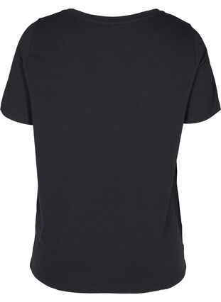 Baumwoll T-Shirt mit Nieten, Black , Packshot image number 1