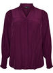 Bluse mit R&uuml;schenkragen und Raffung, Lila, Packshot image number 0