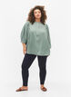 Viskose-Leinen-Mix-Shirt-Bluse mit 3/4-Ärmeln, Chinois Green, Model image number 2