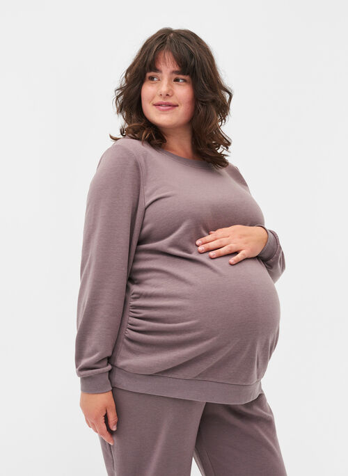 Schwangerschafts-Sweatshirt mit Rippbündchen