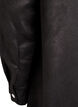 Langes Hemd aus Wildlederimitat mit Reißverschluss, Schwarz, Packshot image number 3