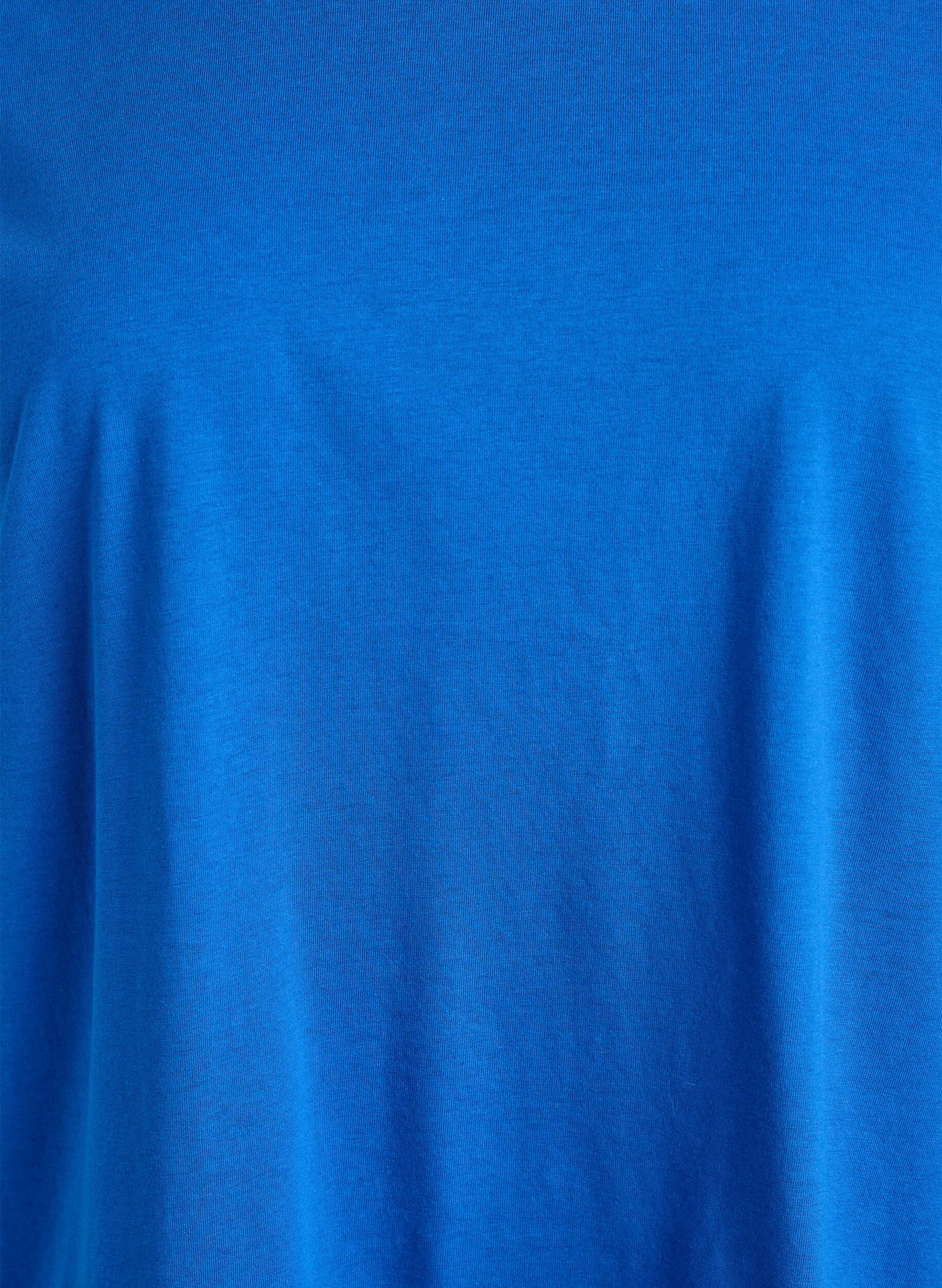 ZizziT-Shirt aus Baumwollmischung mit kurzen &Auml;rmeln, Blau, Packshot image number 2