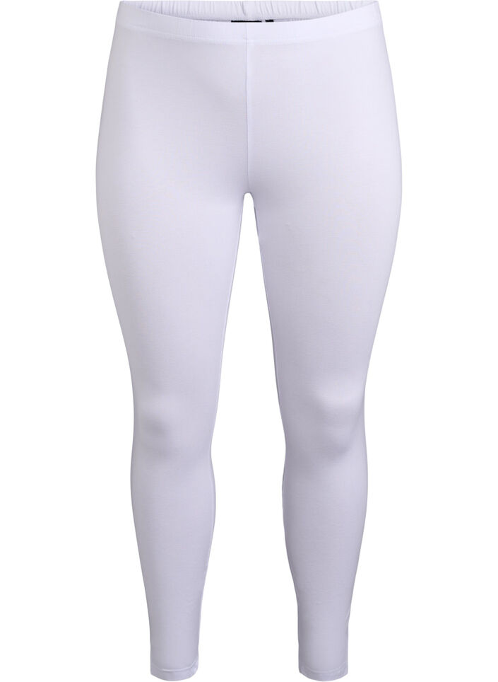 Basic Leggings aus Viskose, Wei&szlig;, Packshot image number 0