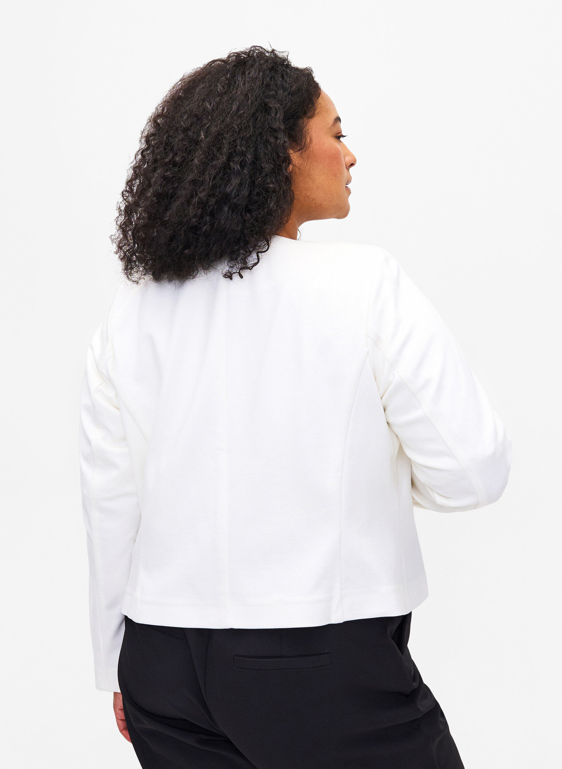 ZizziKurzer Blazer ohne Verschluss, Cloud Dancer, Model image number 1