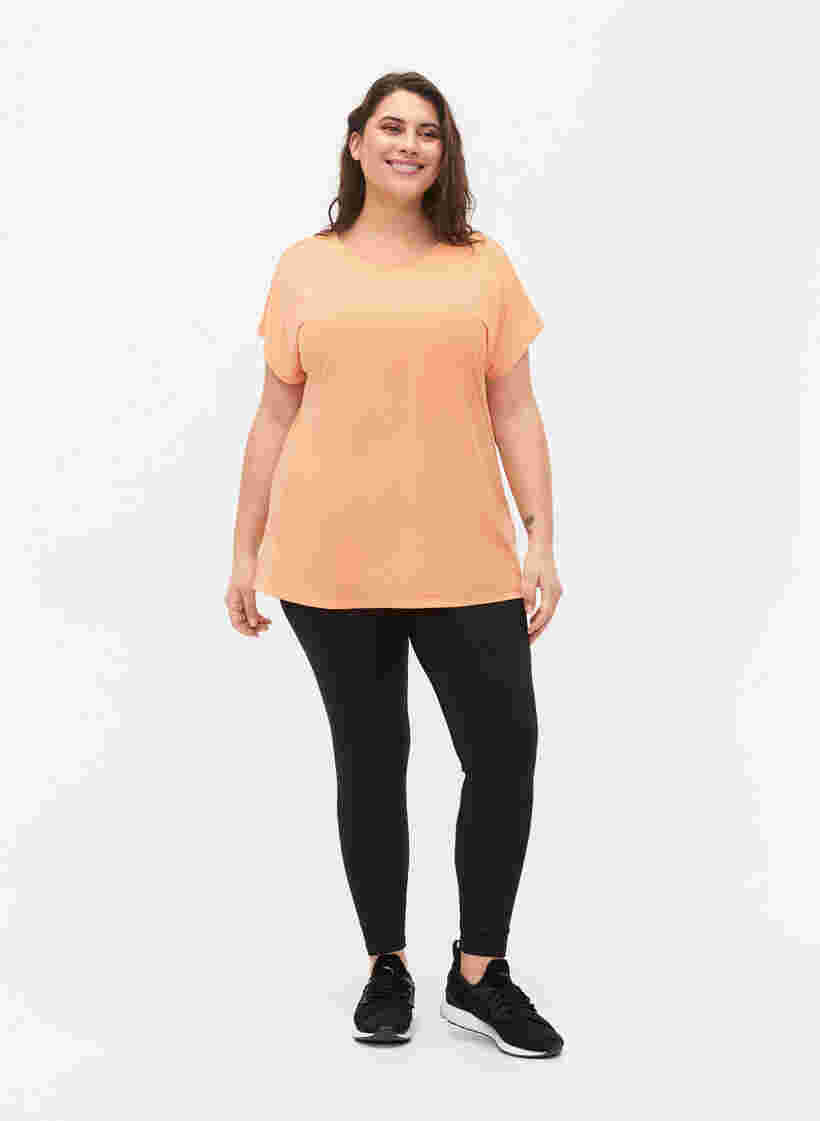 Kurzarm Trainingsshirt, Apricot Nectar, Model image number 2