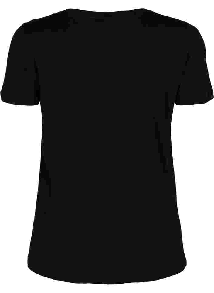 Trainings-T-Shirt mit Print, Black w. stripe run, Packshot image number 1