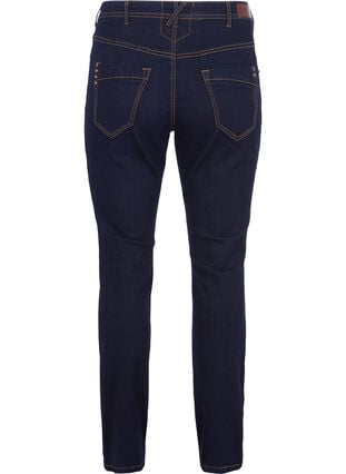 Slim Fit Vilma Jeans mit hoher Taille, Dk blue rinse, Packshot image number 1