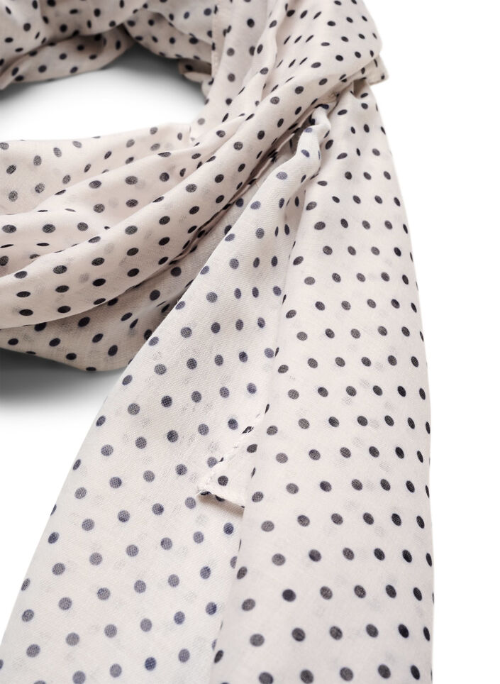 Langer Schal mit Muster, Vanille, Packshot image number 1