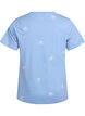 T-Shirt aus Bio-Baumwolle mit aufgestickten Motiven, Blau, Packshot image number 1