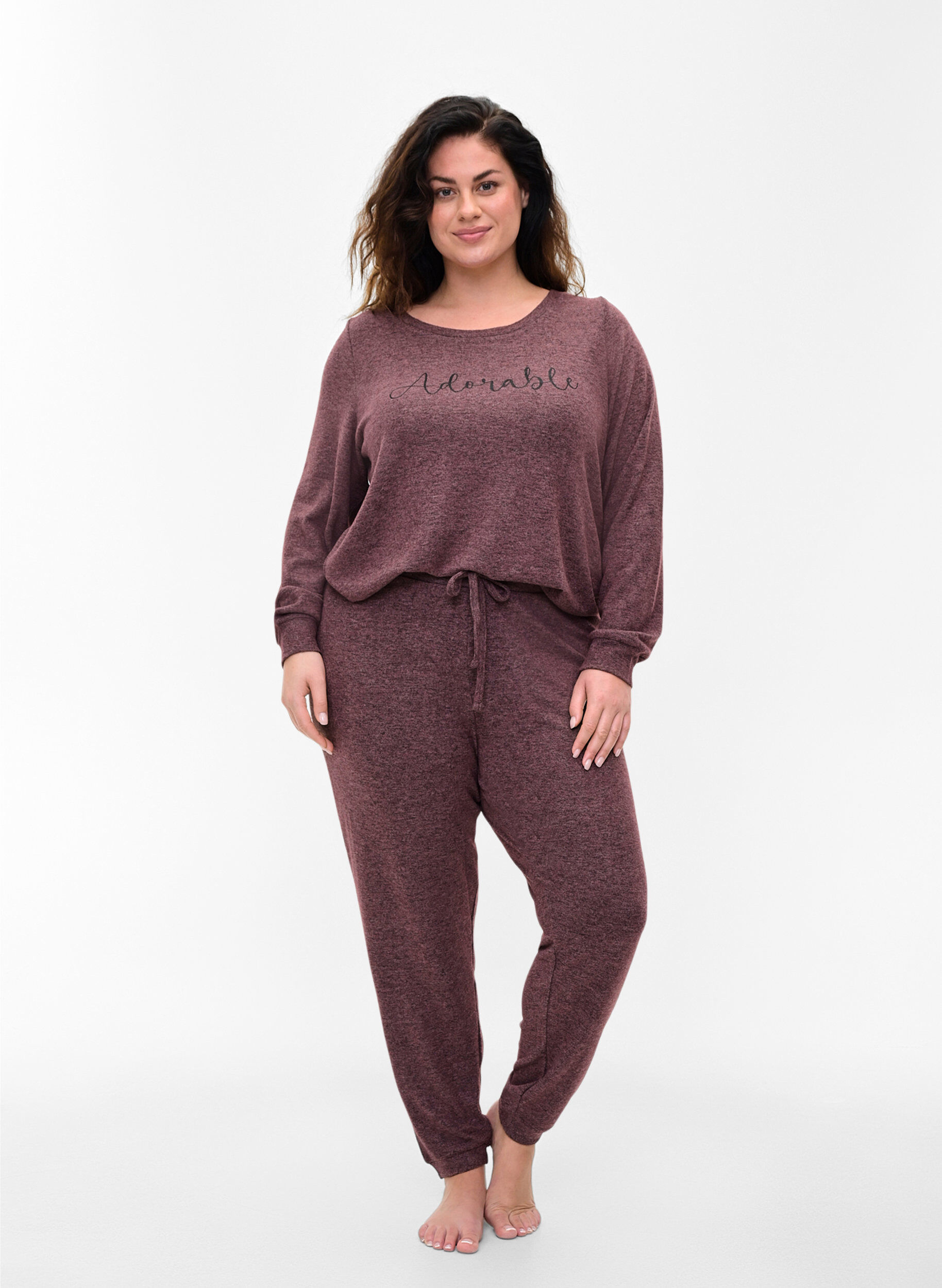 ZizziMelange-Bluse aus Viskosemischung, Port Royal Mel, Model image number 2