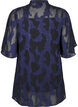Tunika aus Chiffon mit Jacquardmuster, Evening Blue, Packshot image number 1
