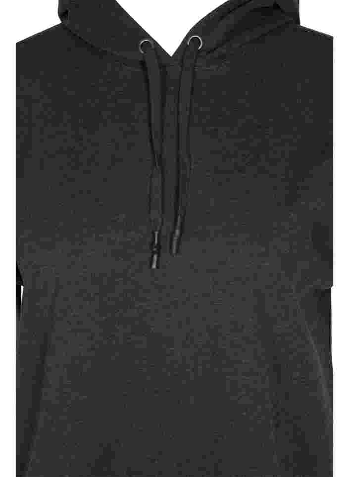 Kurzärmeliges Sweatkleid mit Kapuze, Black DGM ASS, Packshot image number 2