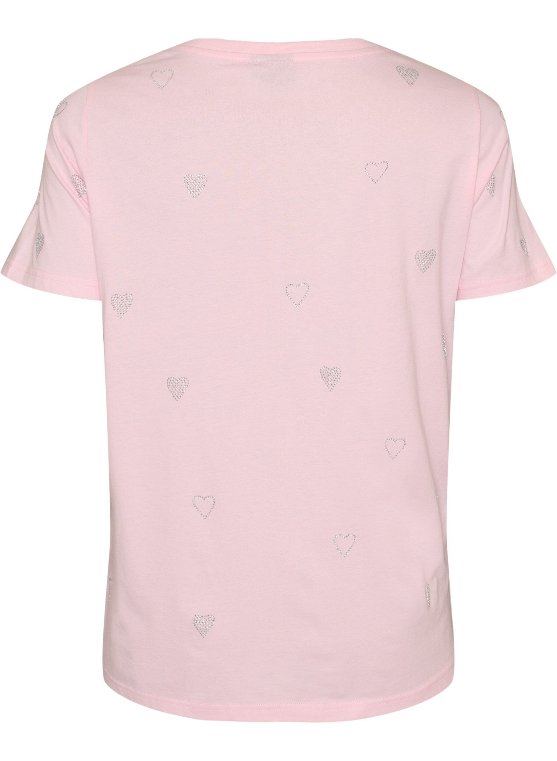 ZizziT-Shirt aus Bio-Baumwolle mit Herzen, Rot, Packshot image number 1