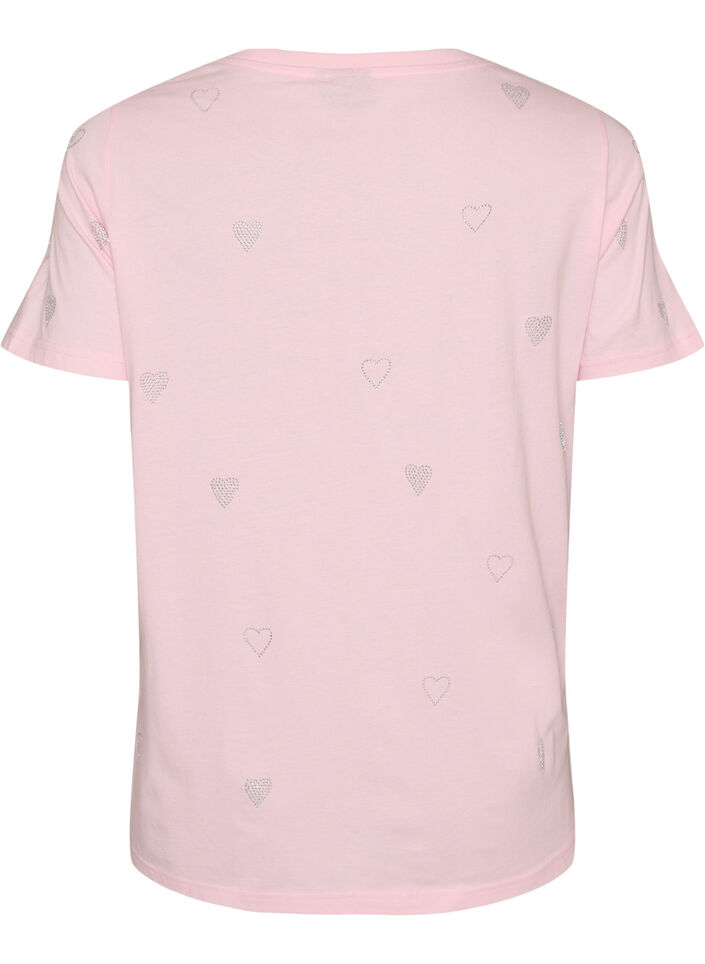 T-Shirt aus Bio-Baumwolle mit Herzen, Rot, Packshot image number 1