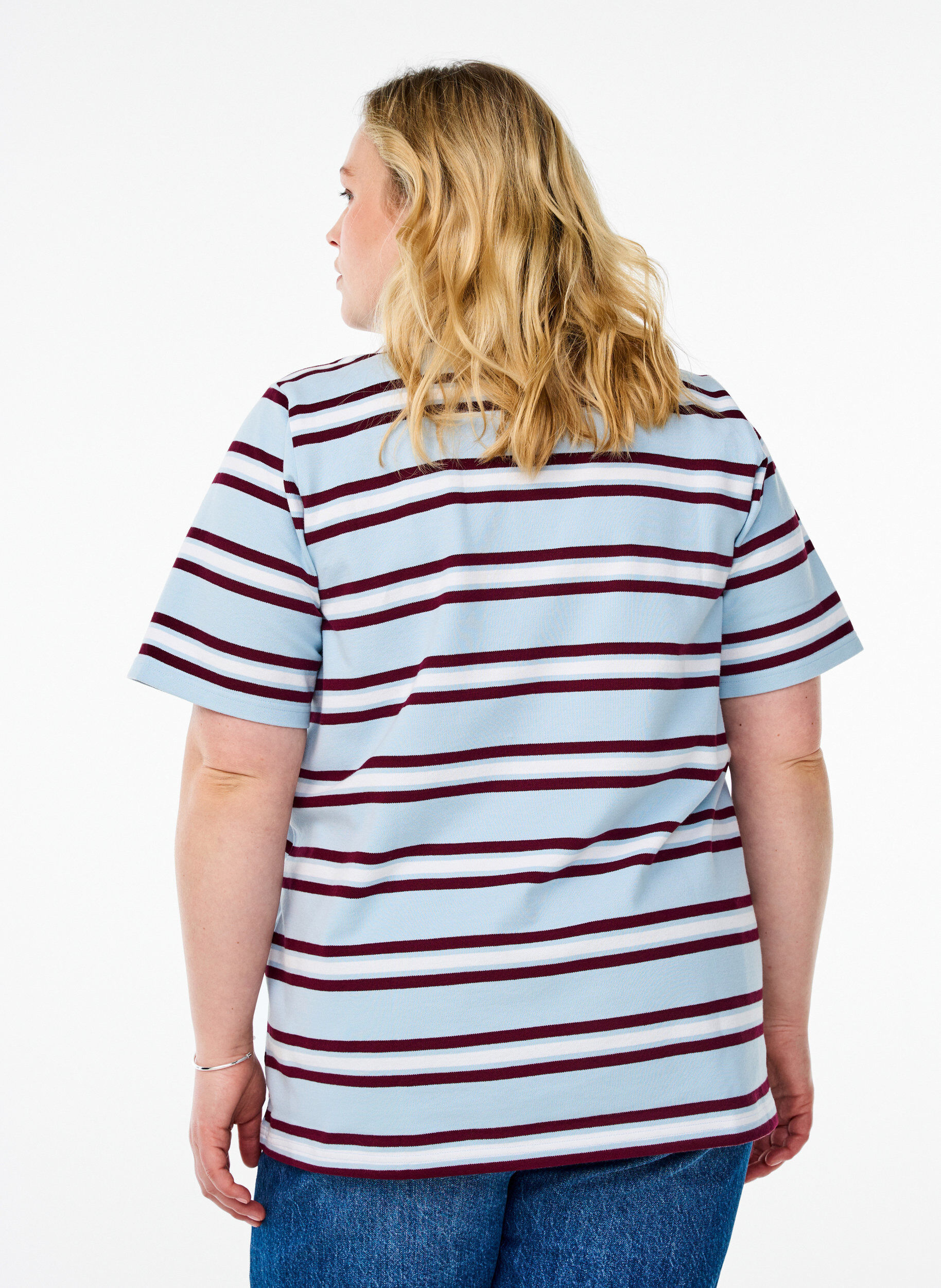 ZizziPoloshirt mit kurzen &Auml;rmeln, Blau, Model image number 2