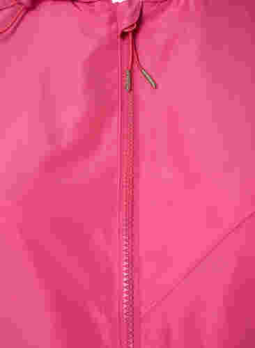 Kurze Jacke mit Kapuze und verstellbarer Saum, Hot Pink, Packshot image number 1