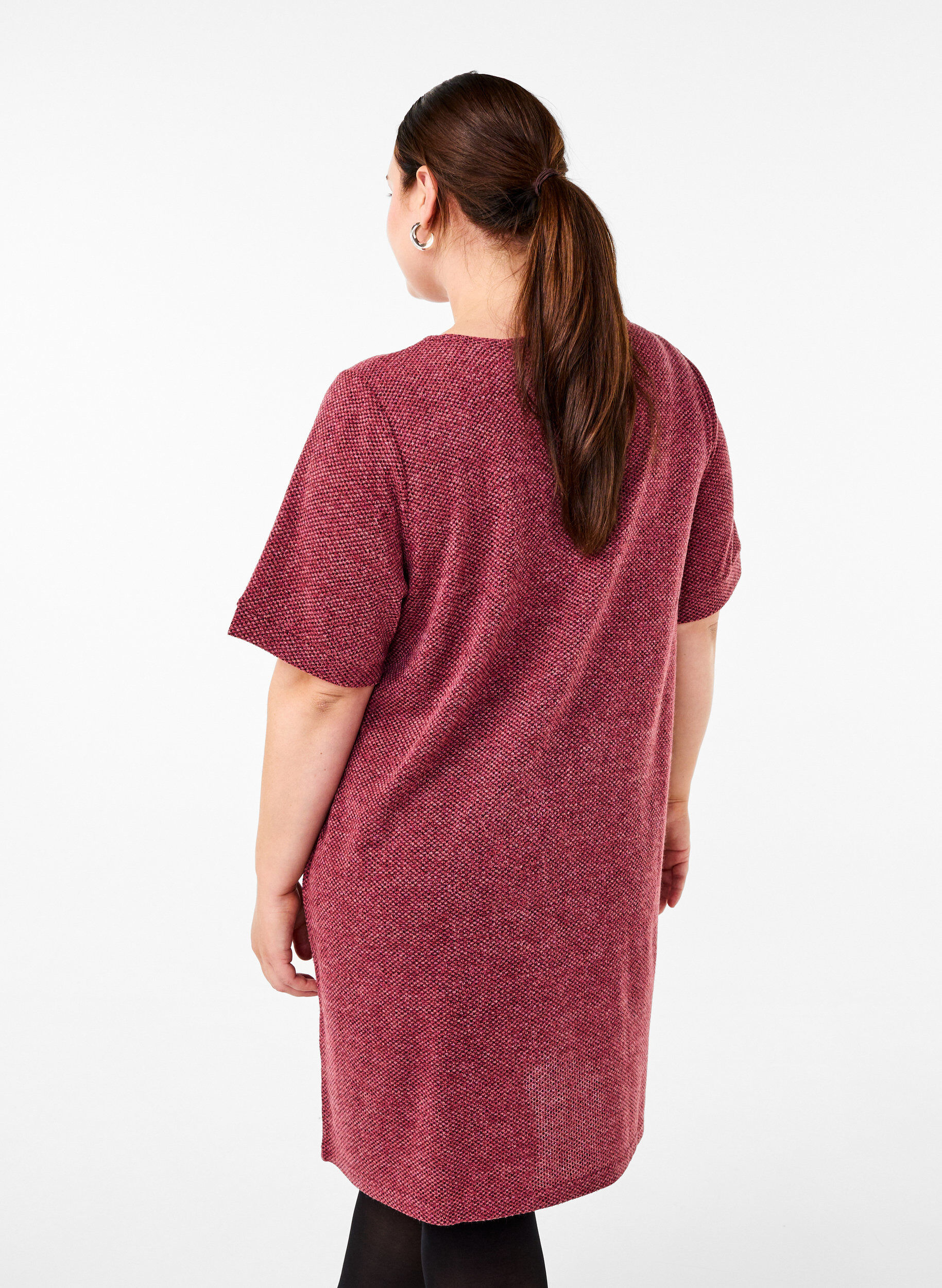 ZizziT-Shirt-Kleid mit kurzen &Auml;rmeln, Dry Rose, Model image number 1