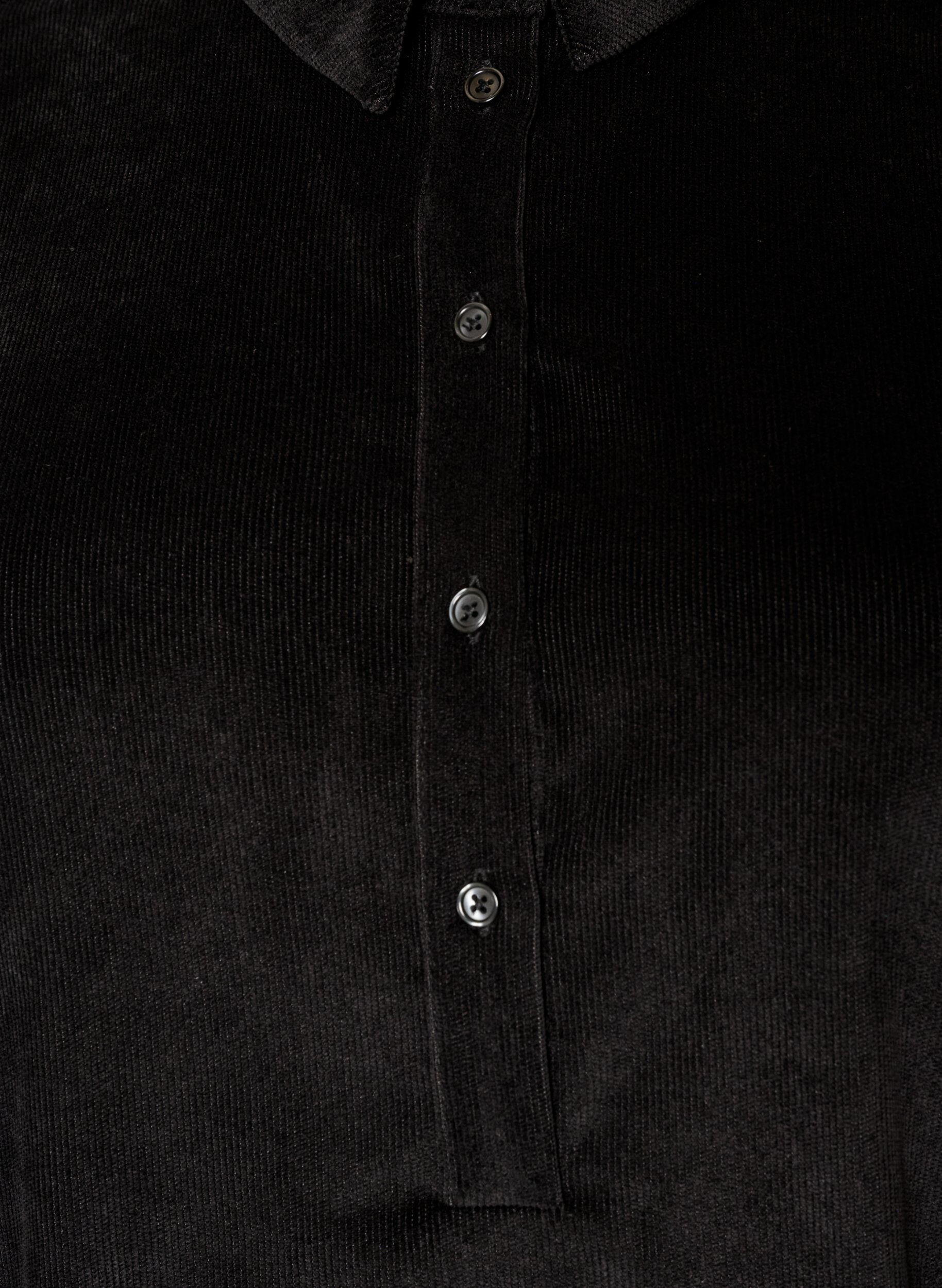 ZizziHemdblusenkleid aus Cord mit Kragen und Knopfleiste, Schwarz, Packshot image number 2
