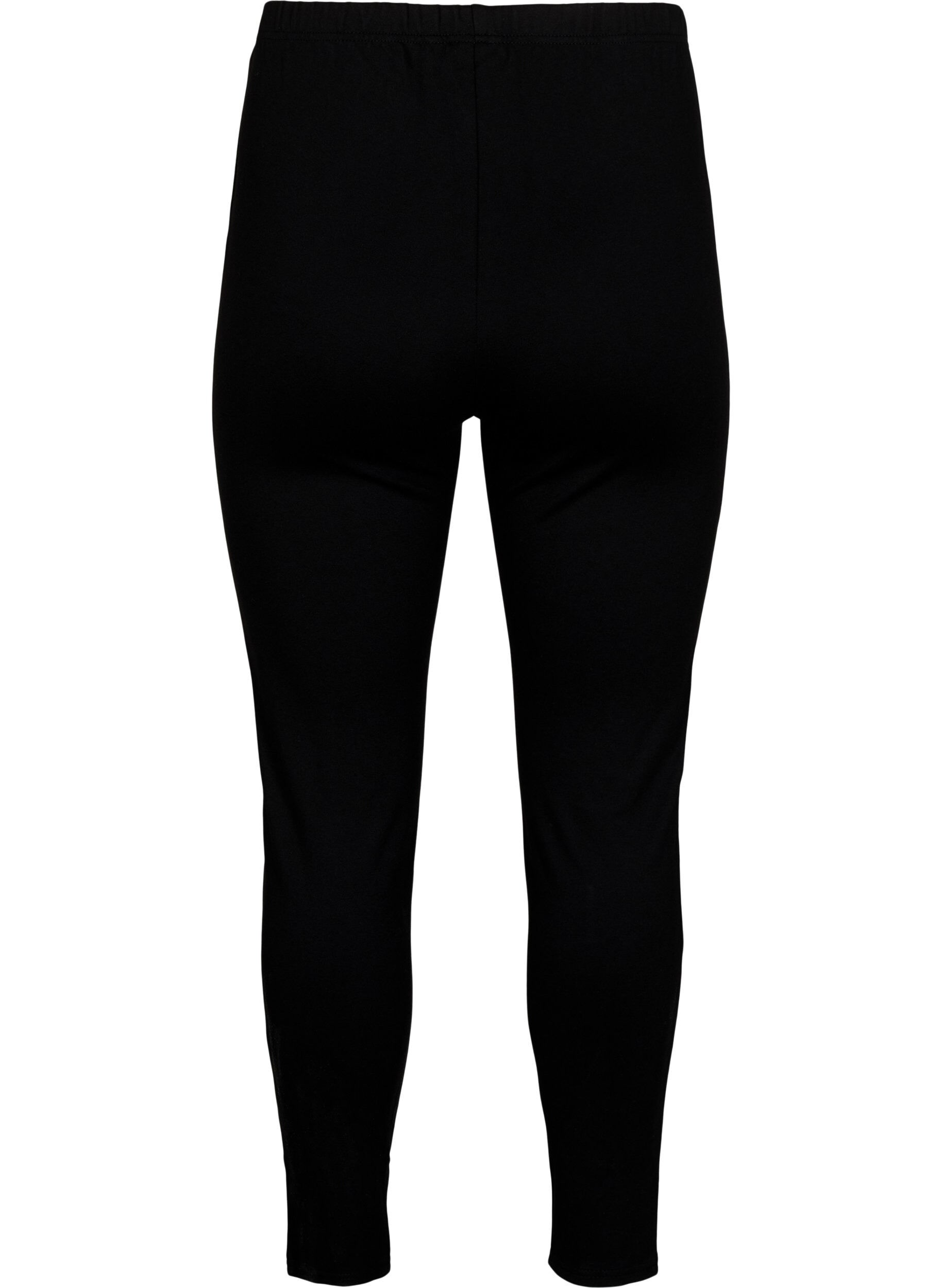 ZizziLeggings aus Viskose mit einem Schlitz auf der Vorderseite, Schwarz, Packshot image number 1