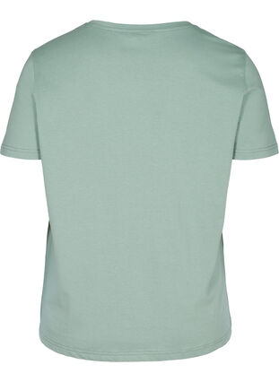 Kurzarm T-Shirt aus Baumwolle mit Aufdruck, Chinois Green SIMPLE, Packshot image number 1