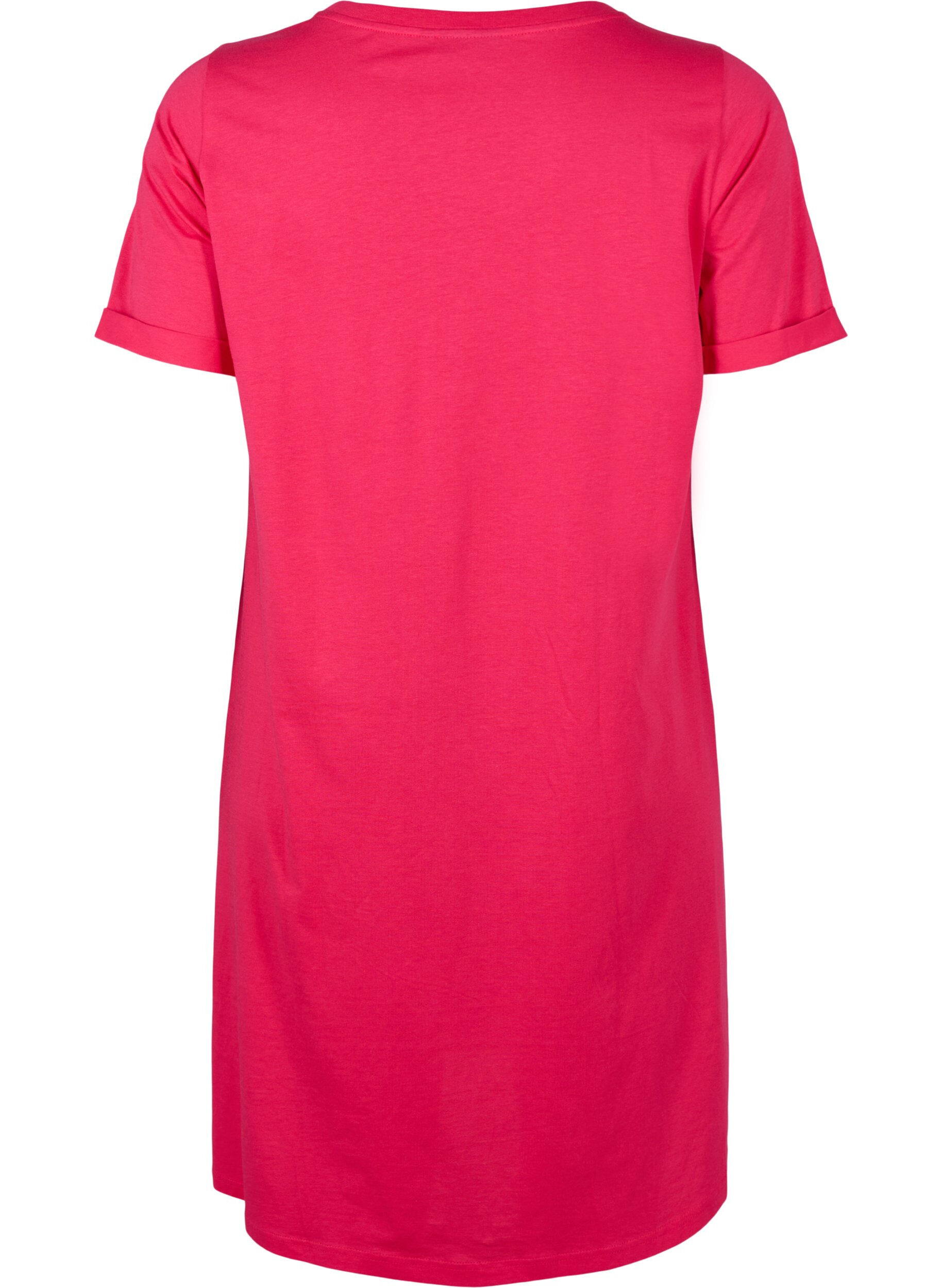 ZizziT-Shirt-Kleid aus Baumwolle, Bright Rose, Packshot image number 1