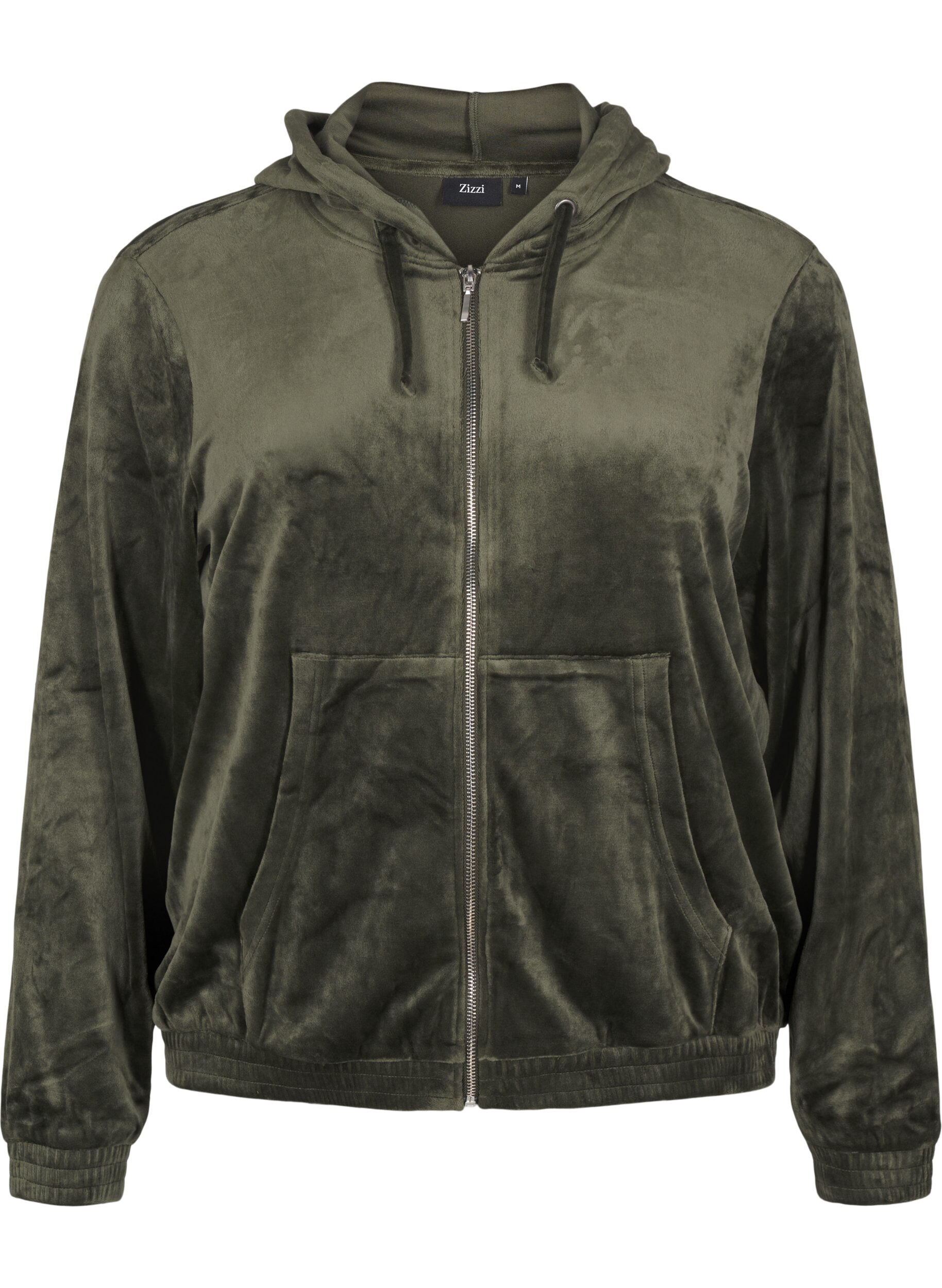 ZizziVelours-Strickjacke mit Kapuze, Rosin, Packshot image number 0