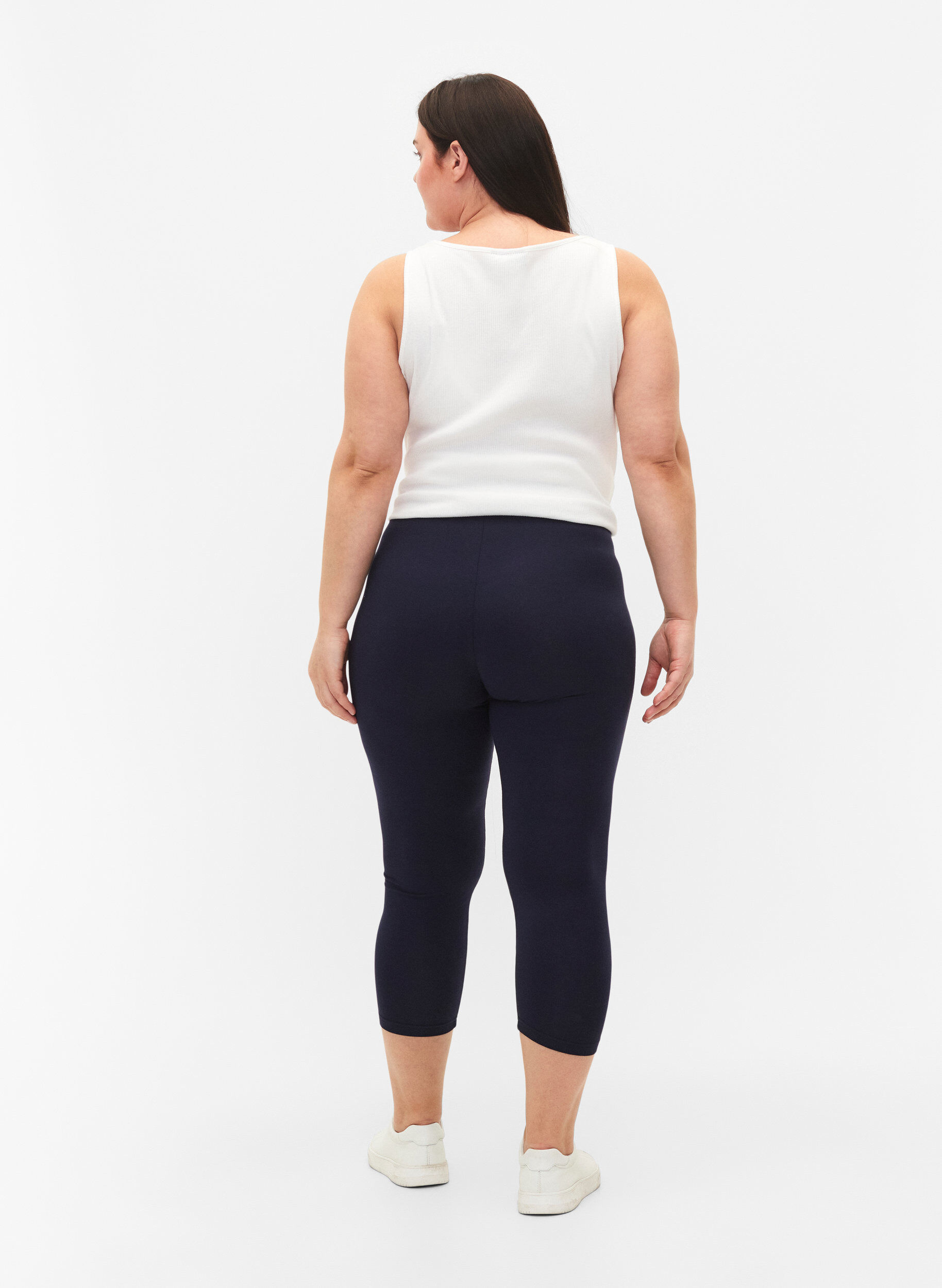 ZizziBasic 3/4-Leggings aus Viskose, Blau, Model image number 2