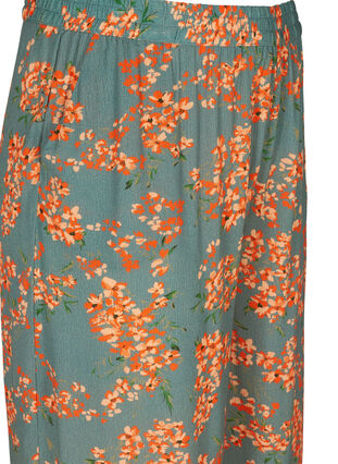 Lockere Culotte Hose aus Viskose, Balsam Green Flower, Packshot image number 2