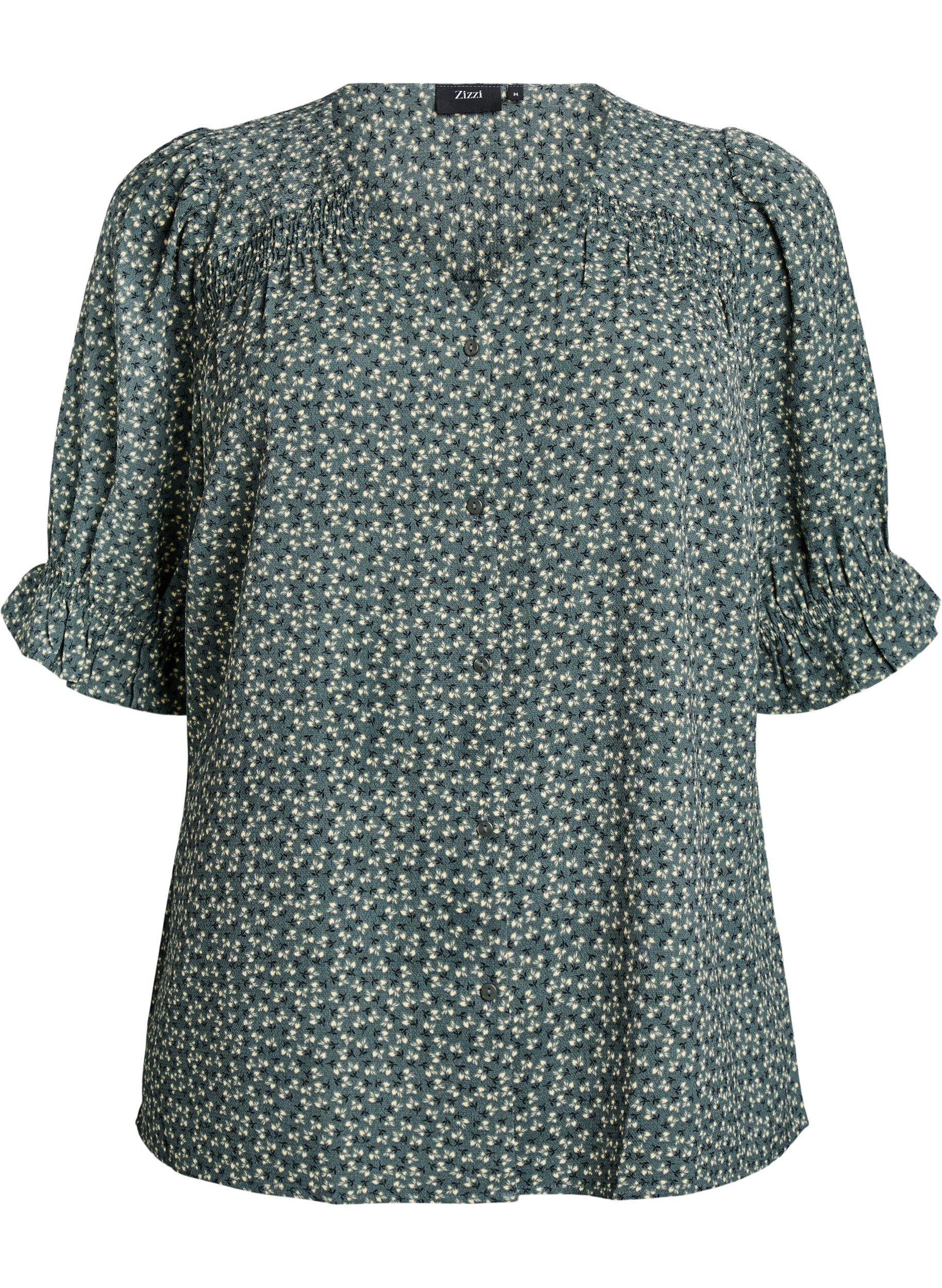 ZizziBluse mit 1/2 &Auml;rmeln, Gr&uuml;n, Packshot image number 0