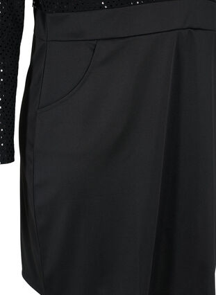 Eng anliegendes Kleid mit Glitzerstruktur, Black, Packshot image number 3