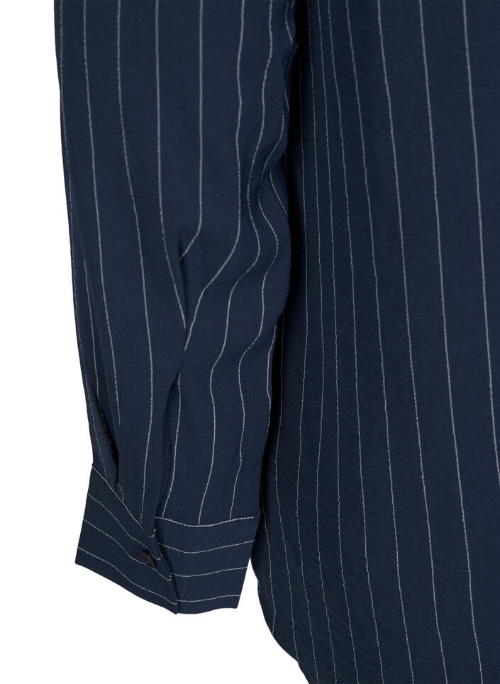 Nadelstreifenbluse , Blau, Packshot image number 3