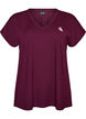 Lockeres Trainings-T-Shirt mit V-Ausschnitt, Lila, Packshot image number 0