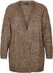 Lange Strickjacke mit Taschen, Braun, Packshot image number 0
